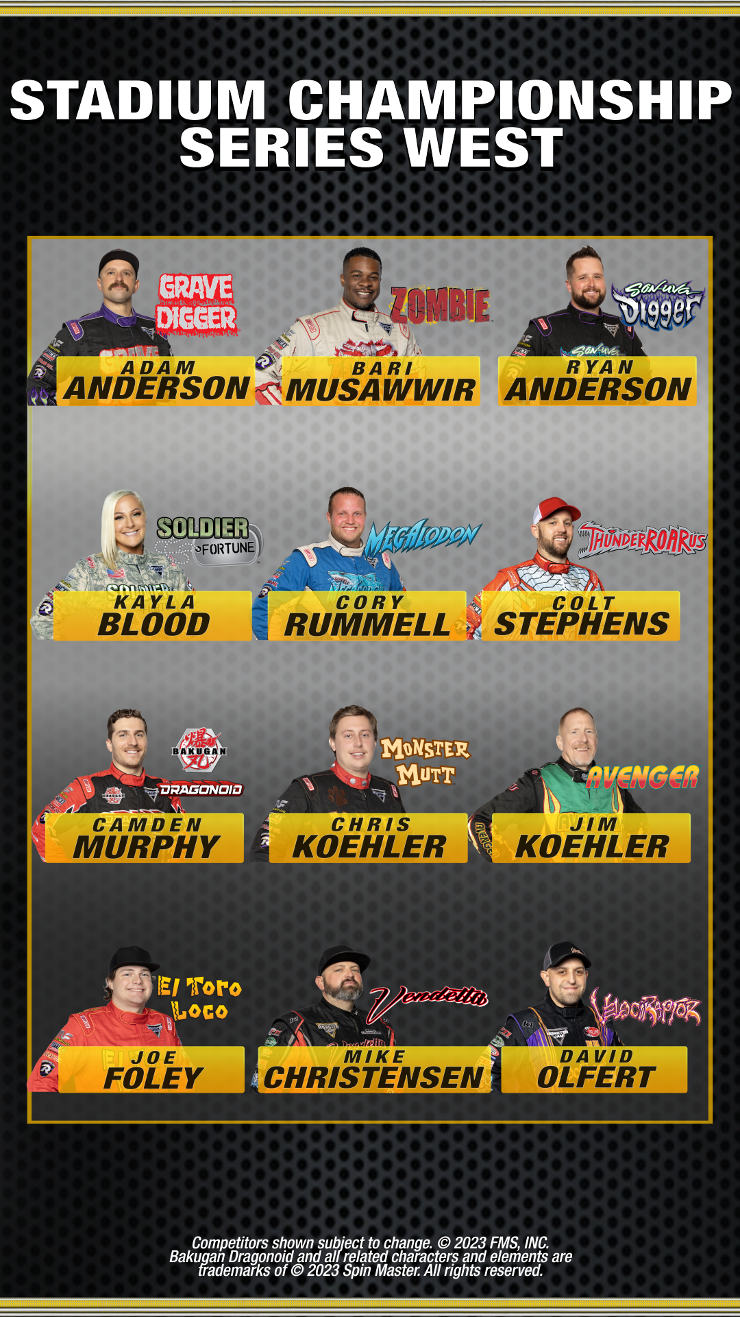 2024 Truck and Driver Lineup - Monster Jam