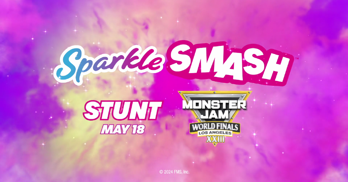 Monster Jam Sparkle Smash stunt graphic