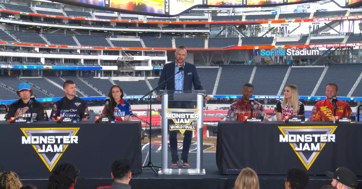 Screengrab from the Monster Jam World Finals press conference