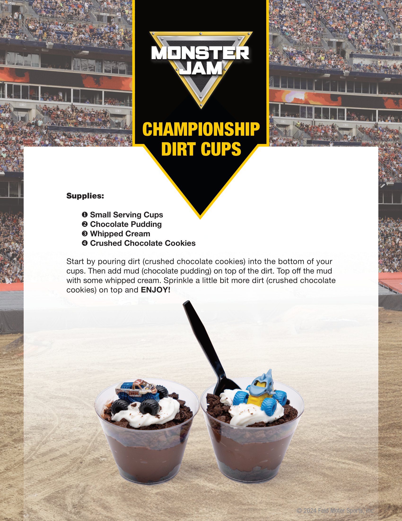 Monster Jam Championship Dirt Cups recipe