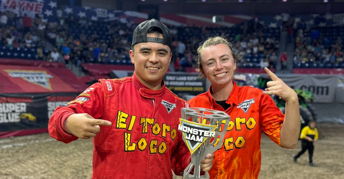 MJ Solorio celebrates his Overall Event Championship win