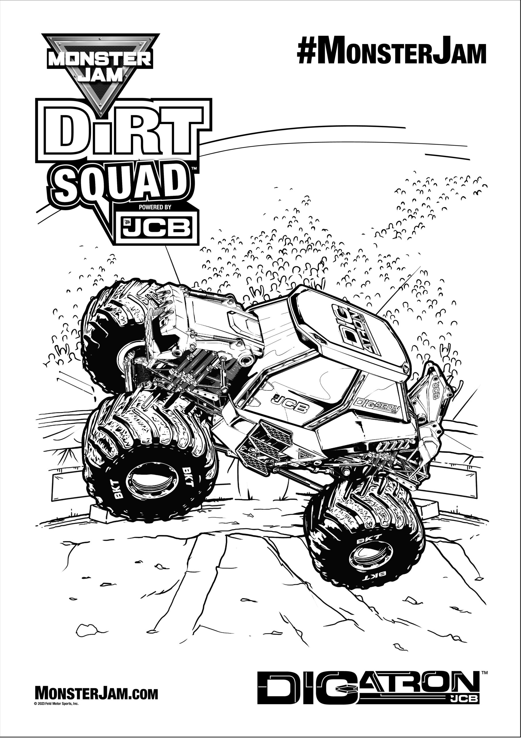JCB DIGatron coloring sheet