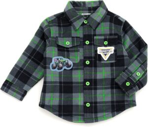 Monster Jam Plaid Flannel Shirt