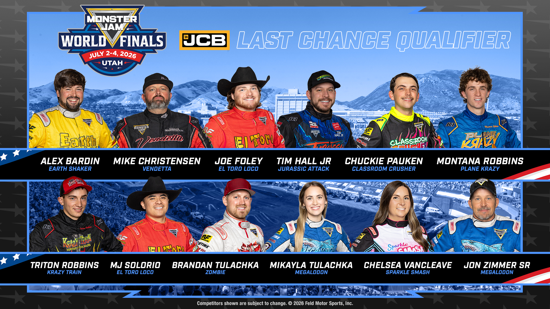 alex bardin, mike christensen, joe foley, tim hall jr, chuckie pauken, montana robbins, triton robbins, mj solorio, brandan tulachka, mikayla tulachka, chelsea vancleave